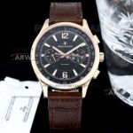 AAA Clone Jaeger-Lecoultre Polaris Black Dial Rose Gold Swiss Watch 42mm